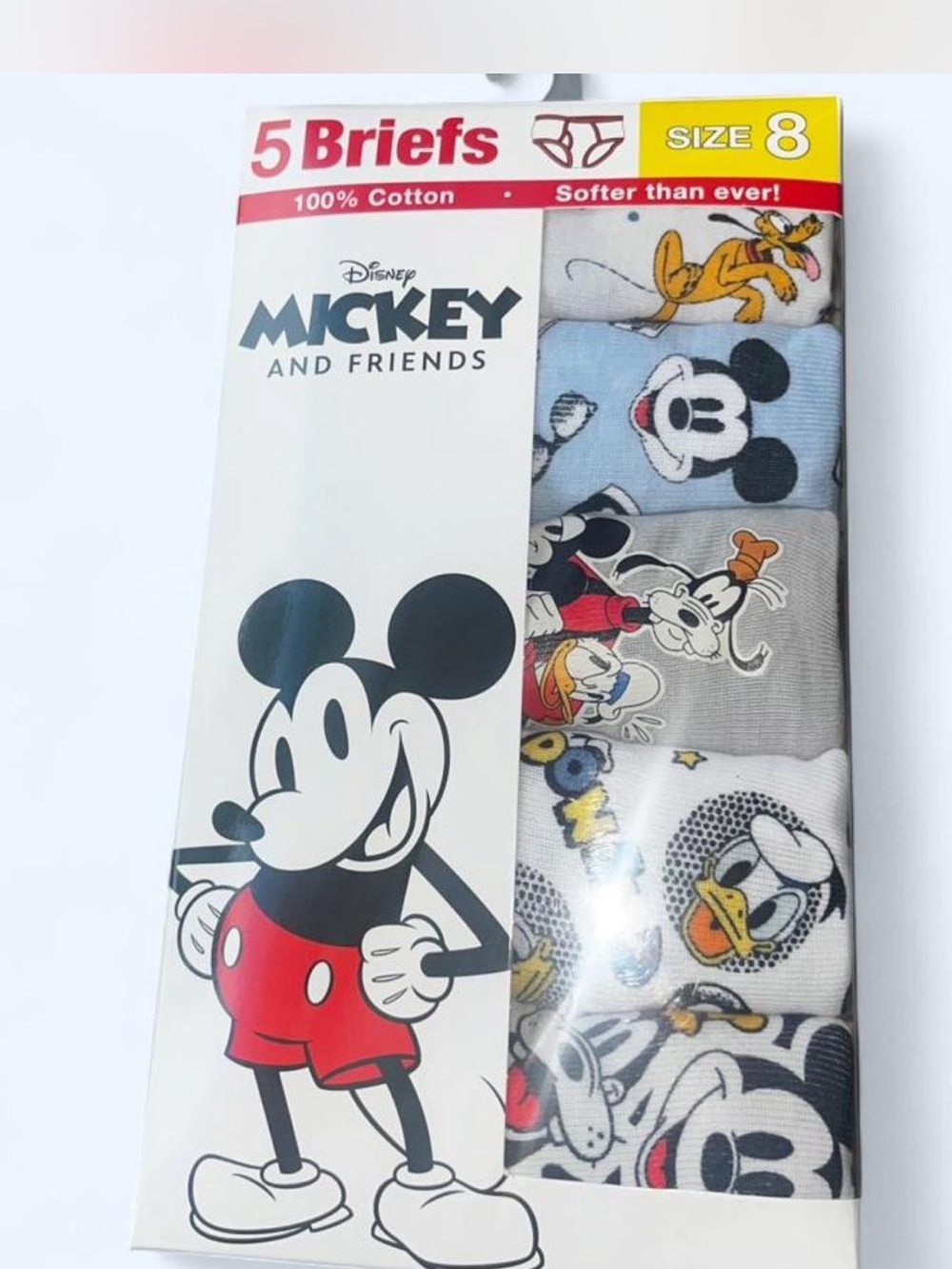 2 TWO Disney Mickey Mouse and Friends 5 pack underwear Size 8 - 2 INCLUDED!!
